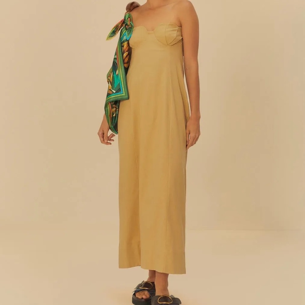 NWT Farm Rio Cropped Linen Dress